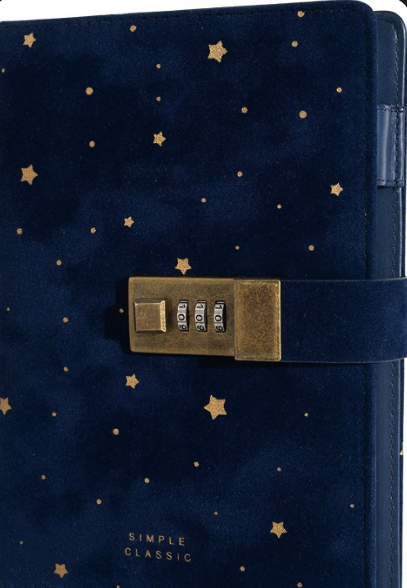 Lockable Velvet Notebook