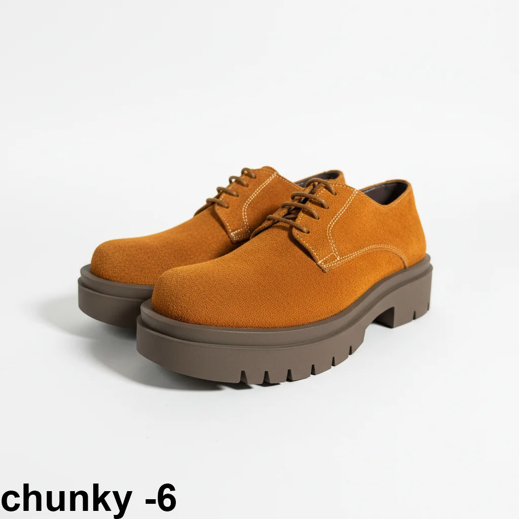 حذاء جلد طبيعي – ترند Chunky بإطلالة قوية