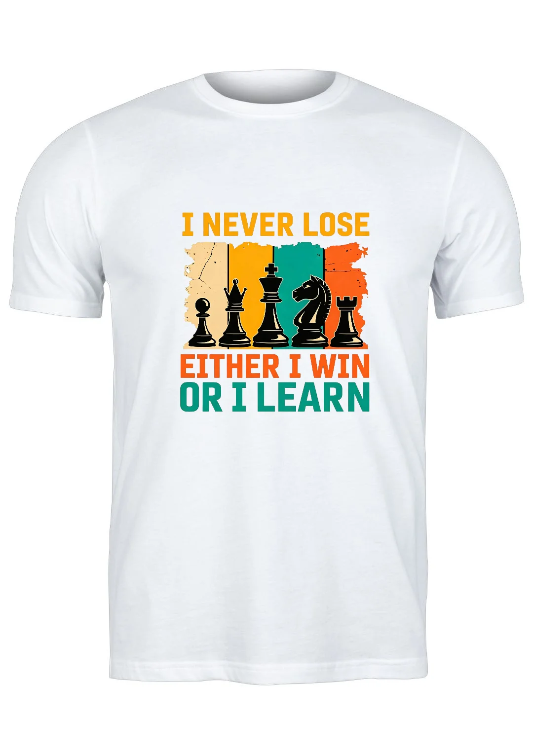 تيشيرت أبيض — Half Sleeves Printed I Never Lose