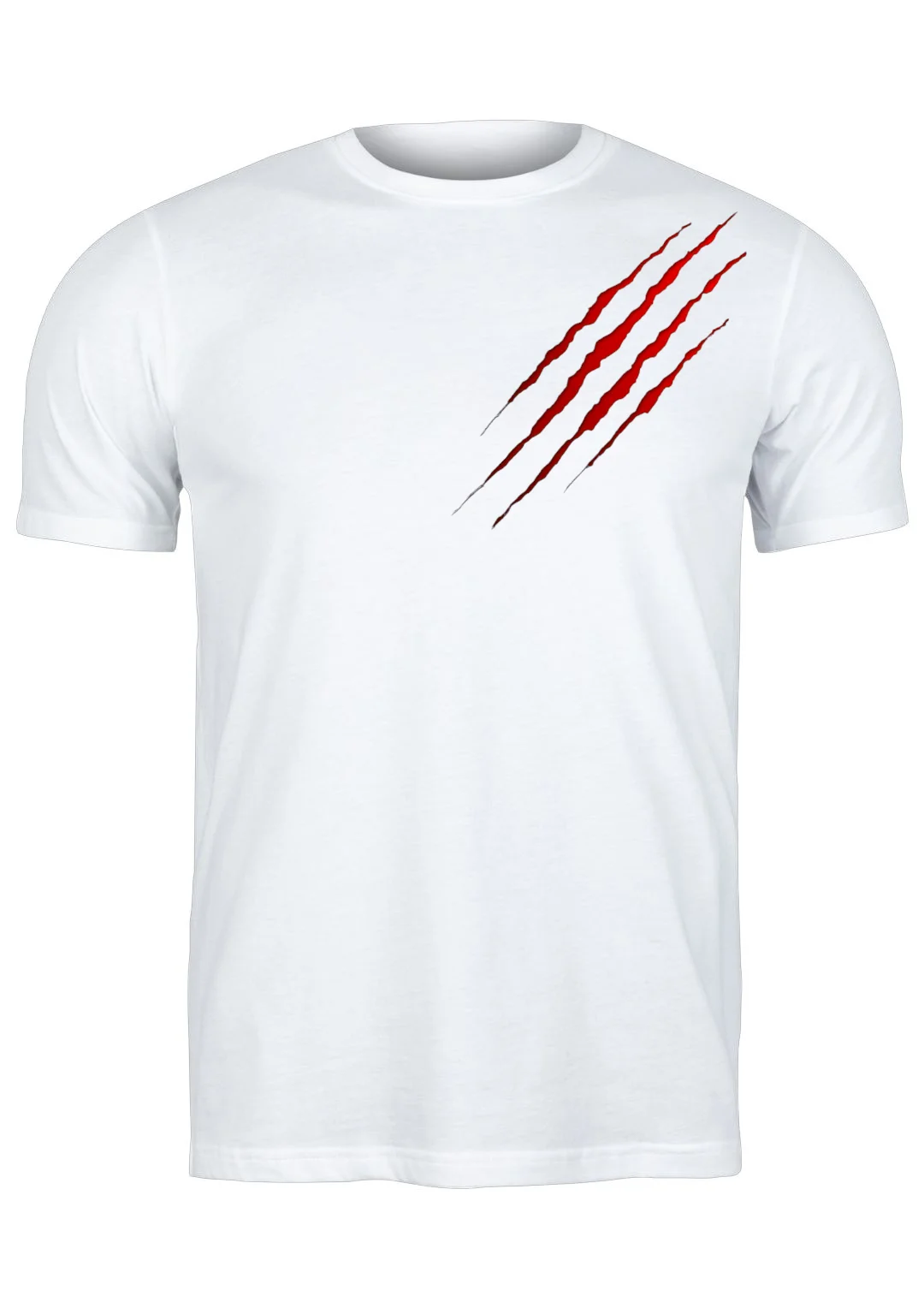 تيشيرت أبيض — Half Sleeves Printed Claw