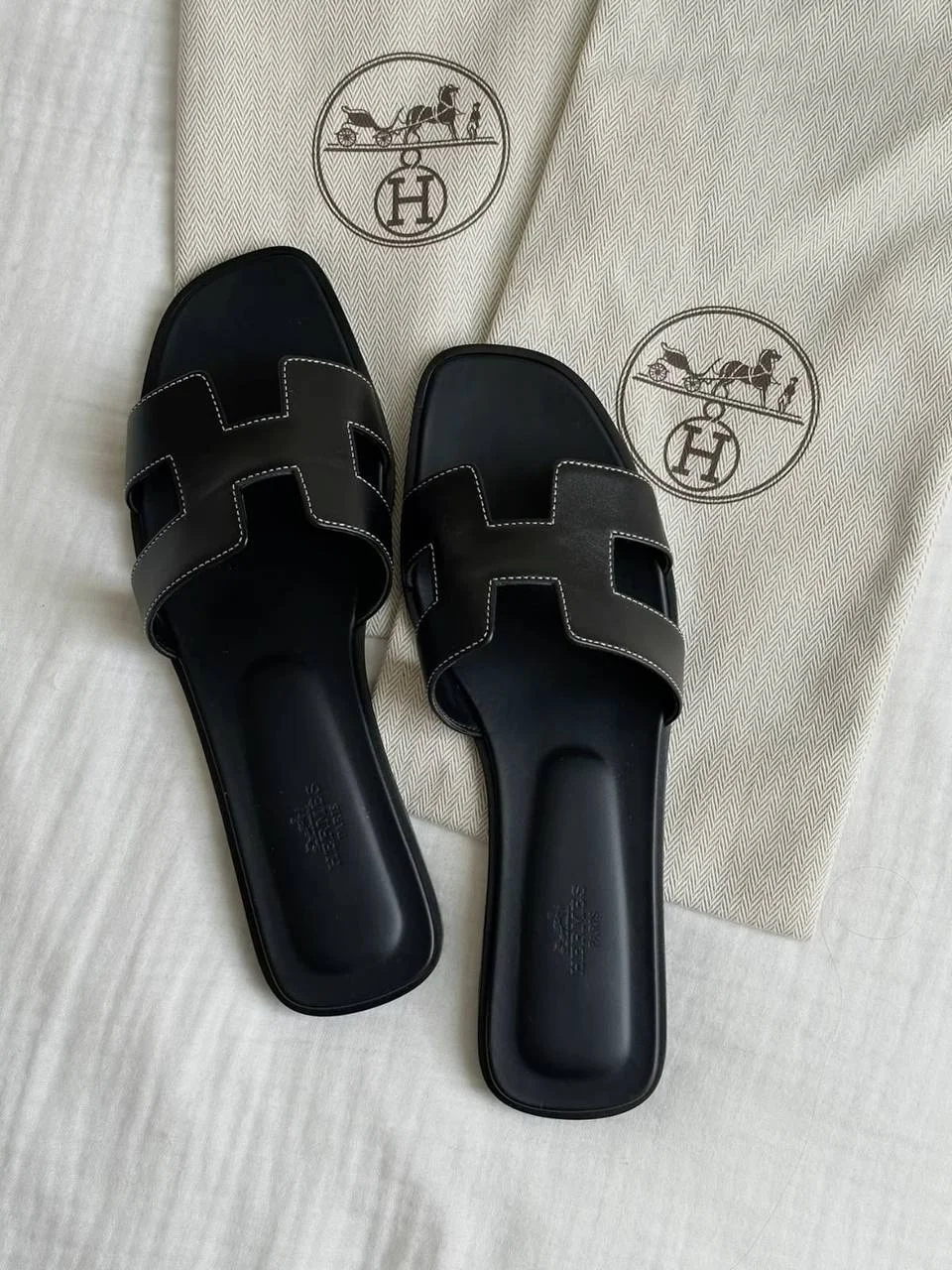 Hermes Oran Sandal Nior Box Calfskin 