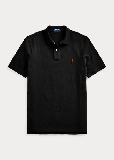 black polo shirt