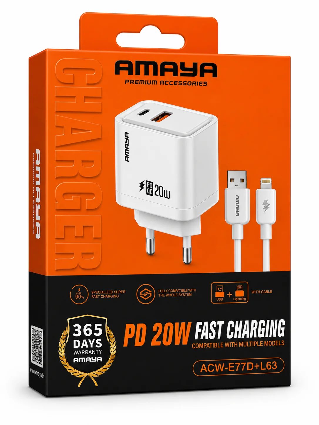 شاحن AMAYA L63 — طقم شحن (USB إلى Lightning)