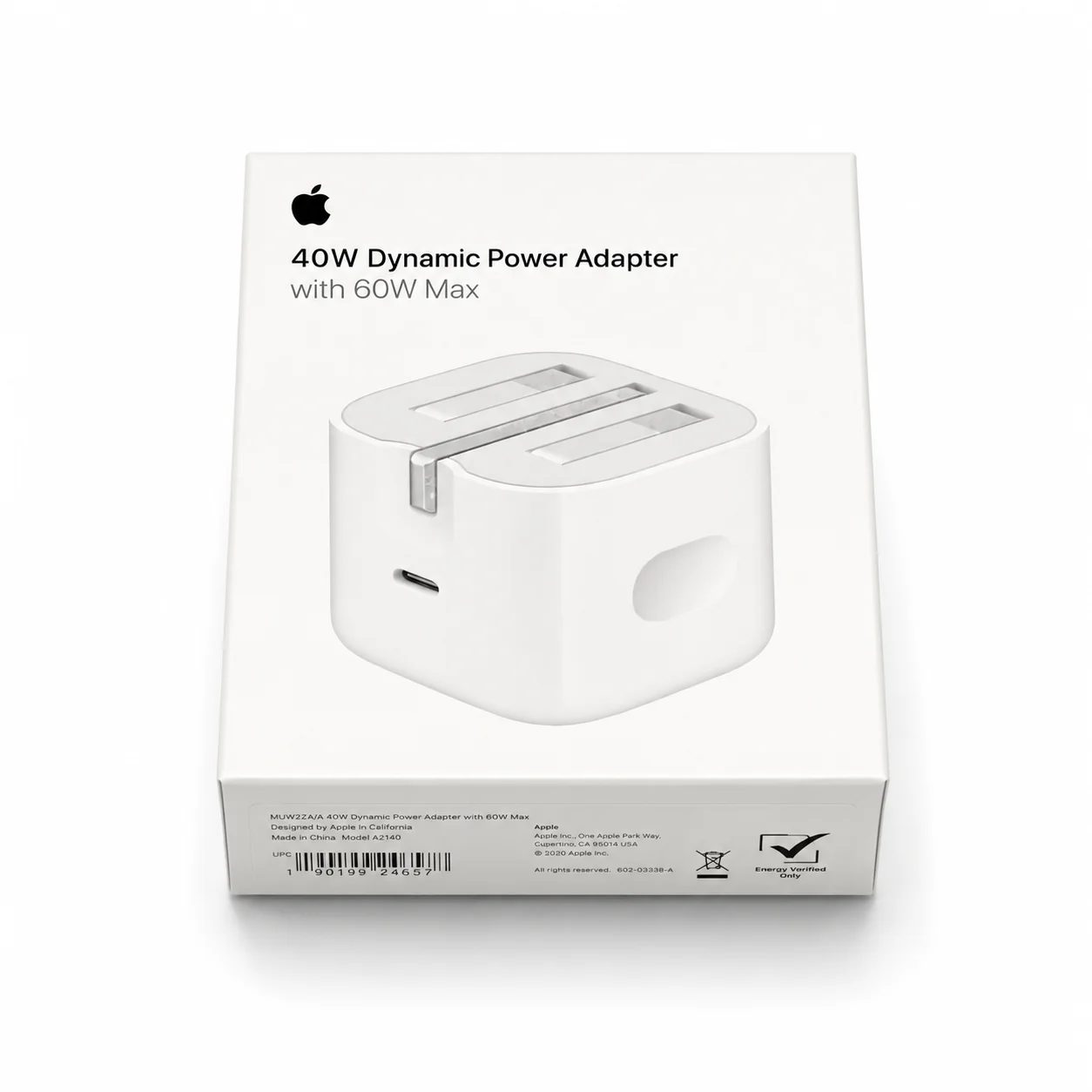 راس شاحن آبل الأصلي 40 وات USB-C مزدوج